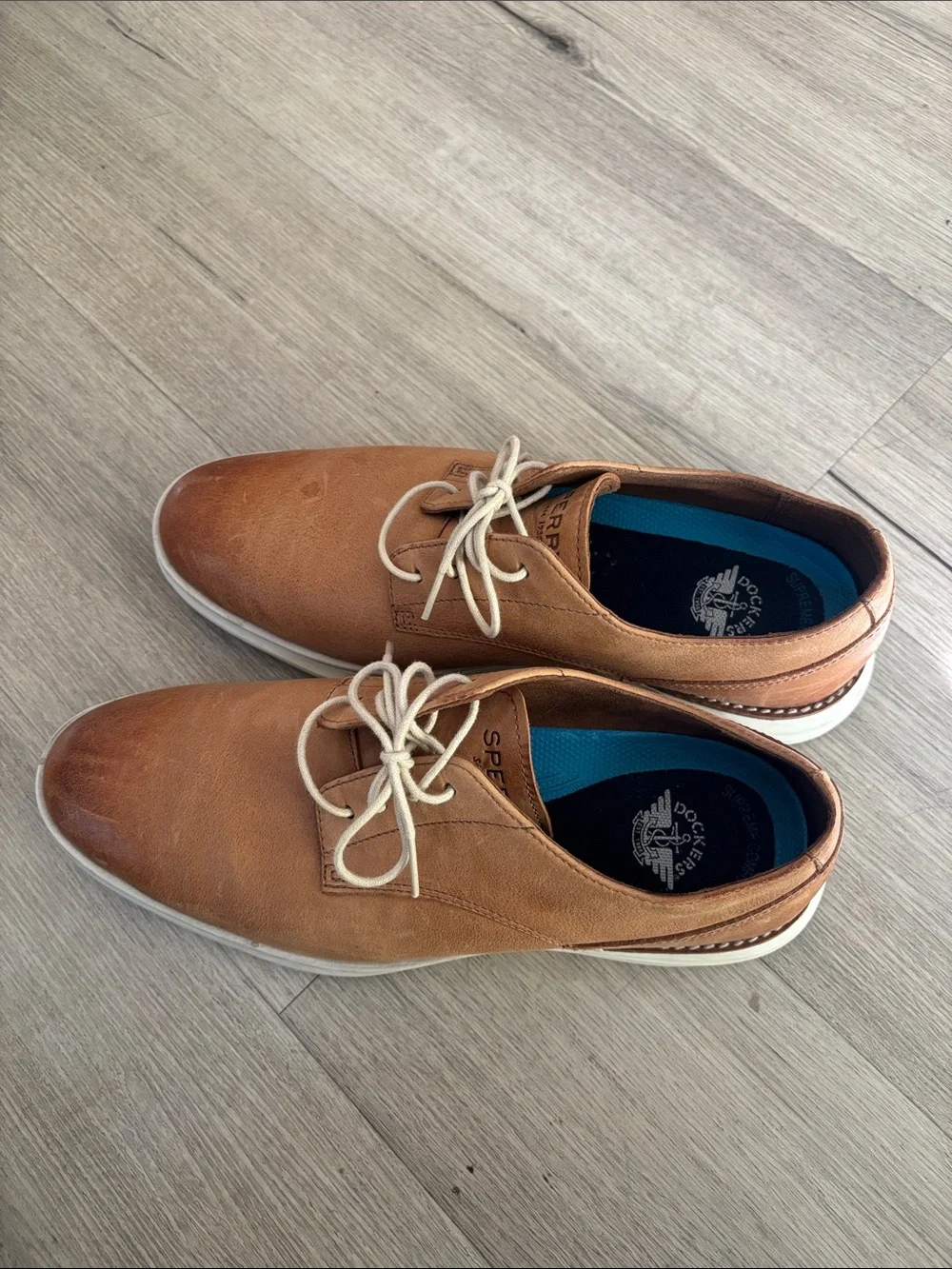 Dockers Men's Brown Leather-Style Casual Boat Shoes